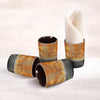 Whiskey Shot Cups Set Chevron Pattern Real Ox Horn 6.5 oz, Pack 4, 8 & 12