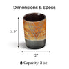Whiskey Shot Cups Set Chevron Pattern Real Ox Horn 6.5 oz, Pack 4, 8 & 12