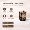 Whiskey Shot Cups Set Nordic Compass Pattern Real Ox Horn 6.5 oz, Pack 4, 8 & 12
