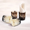 Whiskey Shot Cups Set Nordic Compass Pattern Real Ox Horn 6.5 oz, Pack 4, 8 & 12