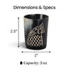 Whiskey Shot Cups Set Viking Wolf Pattern Real Ox Horn 6.5 oz, Pack 4, 8 & 12
