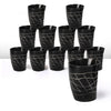 Whiskey Shot Cups Set Web Pattern Real Ox Horn 6.5 oz, Pack 4, 8 & 12