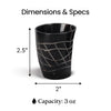 Whiskey Shot Cups Set Web Pattern Real Ox Horn 6.5 oz, Pack 4, 8 & 12