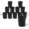 Whiskey Shot Cups Set Twist Pattern Real Ox Horn 6.5 oz, Pack 4, 8 & 12
