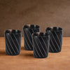 Whiskey Shot Cups Set Twist Pattern Real Ox Horn 6.5 oz, Pack 4, 8 & 12