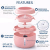Pet Life ® 'Moda-Pure' Ultra-Quite Filtered Dog and Cat Fountain Waterer