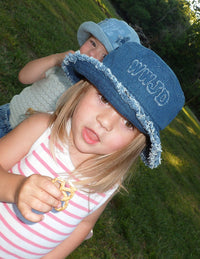 WWJD Denim Kids Bucket Hat