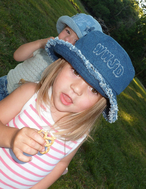 WWJD Denim Kids Bucket Hat