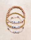 WWJD Wooden Letter Bracelet