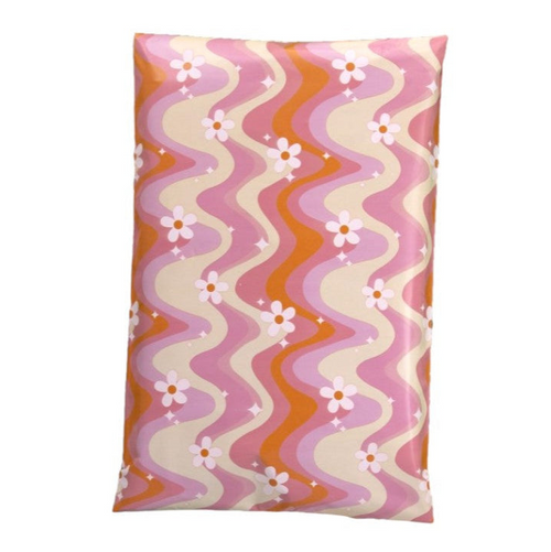 Pink Wavy Daisy Poly Mailers Size 6x9 Colorful Shipping Bags