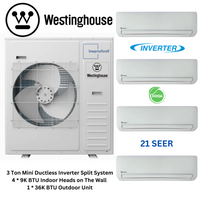 Low Price for All Westinghouse WHP36M4A21S Mini Split Inverter Air Conditioner System