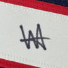 Framed Autographed/Signed Will Anderson Jr. 35x39 Houston Blue Football Jersey PSA/DNA COA