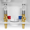 1/2" PEX Expansion (F1960) Inlet, Washing Machine Outlet Box, with Stainless Steel Water Hammer Arrestor Plumbingsell