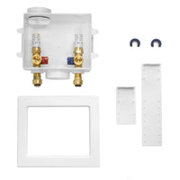 1/2" Push Fit Inlet, Washing Machine Outlet Box, with Copper Arrestor, with Center Drain Plumbingsell