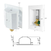 1/2" CPVC PPE Intet, Ice Maker Outlet Box, with Stainless Steel Arrestor