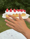 Wrapped Cross Gem Ring