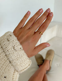 Wrapped Cross Gem Ring
