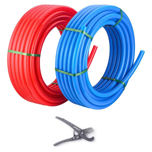 3/4" 600ft, 300ft x 2, PEX-A Pipe, Red & Blue & Cutter Plumbingsell
