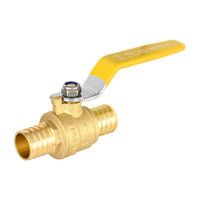 10 Pcs 3/4" PEX Crimp Ball Valve, Yellow (Lead Free)