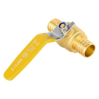 10 Pcs 3/4" PEX Crimp Ball Valve, Yellow (Lead Free)