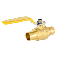 10 Pcs 3/4" PEX Crimp Ball Valve, Yellow (Lead Free)