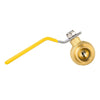 10 Pcs 3/4" PEX Crimp Ball Valve, Yellow (Lead Free)