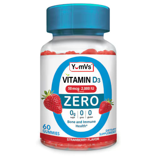 Yum V's Zero Vitamin D3 50 mcg (2000 IU) per serving 60 Gummies