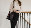 Serpent Luxe Snakeskin Handbag - Elegant Leather Commuter Bag for Stylish Women
