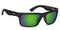 Polarized Amber with Green Mirror / No Bifocal/Reader (Plano) ($90) / Glossy Black