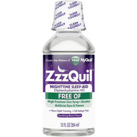 ZzzQuil Nighttime Sleep Aid Alcohol Free Soothing Mango Berry Flavor Liquid 12 Oz