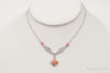 Antique Pink Stone Sterling Silver Necklace