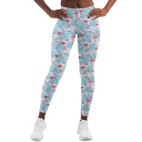 Flamingo Blue Floral Leggings