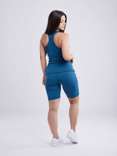 JupiterGear High-Waisted Workout Shorts with Pockets & Criss Cross Design