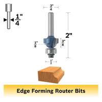 BOSCH 85290MC 1/8 In. x 3/8 In. Carbide-Tipped Roundover Router Bit