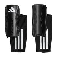 adidas Unisex-Adult Tiro Soft Ground League Shin Guards Black/White/Iron Metallic Large