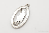 Antique Theda Saint Christopher Protect Us Sterling Silver Pendant
