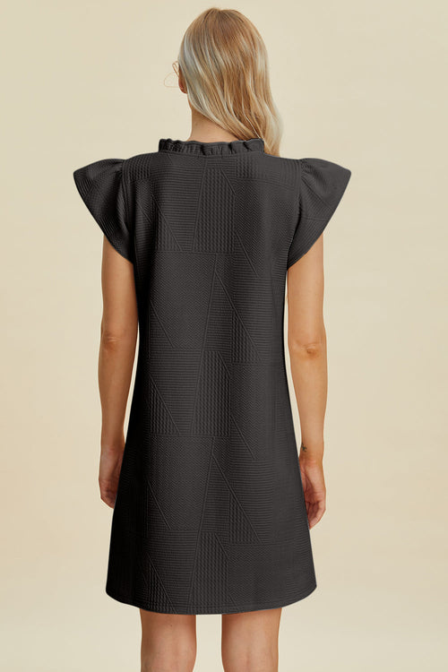 Double Take Full Size Ruffled V-Neck Cap Sleeve Dress – Ruffled V-Neck Dress, Cap Sleeve Dress, Elegant Ruffled Dress, Flattering V-Neck Dress, Stylish Full-Size Dress, Comfortable Ruffle Dress, Chic Cap Sleeve Dress