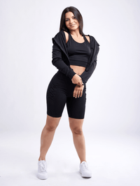 JupiterGear Athletic Zip-Up Crop Hoodie Jacket