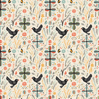 Premium Christian Wrapping Paper (3 Pcs) - Symbols Printed of Cross and Dove Birds Gift Wrapping Paper - Religious Gift Wrap Paper for Baptism First Holy Communion Nativity and Other Occasions