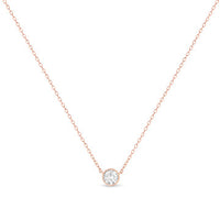 .925 Sterling Silver 1/2 Cttw Diamond Bezel 18" Pendant Necklace (I-J Color, I2-I3 Clarity)