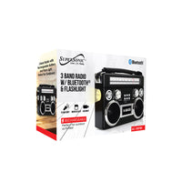 Portable 3 Band Radio with Bluetooth and Flashlight (SC-1097BT) Jupiter Gear