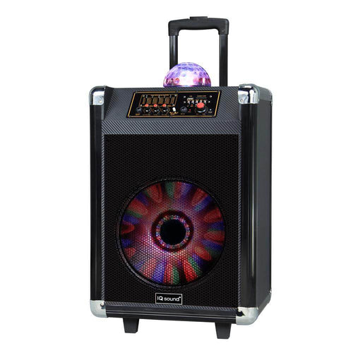 12" Portable Bluetooth Speaker with Disco Ball Light Jupiter Gear
