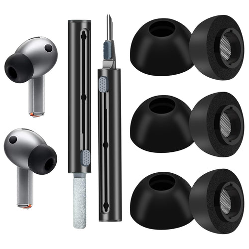 Foam Ear Tips for Samsung Galaxy Buds3 Pro - Ultimate Comfort and Unshakeable Fit with Memory Foam Earbud Tips Earbud Replacement Tips - L