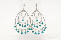 Designer SX Turquoise Sterling Silver Earrings
