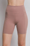 Love Tree High Waist Seam Detail Active Shorts