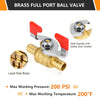 10 Pcs 3/4" PEX Crimp Butterfly Ball Valve, Red (Lead Free)
