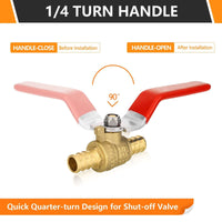 3/4" PEX Crimp Ball Valve, Red (Lead Free) Plumbingsell