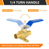 3/4" PEX Crimp Drop Ear Ball Valve, Blue (Lead Free) Plumbingsell