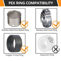 1/2" PEX Crimp Butterfly Ball Valve, Blue (Lead Free) Plumbingsell