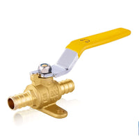 10 Pcs 1/2" PEX Crimp Drop Ear Ball Valve, Yellow (Lead Free)